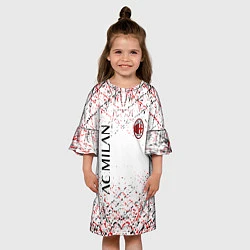 Платье клеш для девочки Ac milan logo, цвет: 3D-принт — фото 2