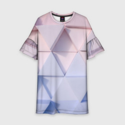 Платье клеш для девочки Треугольные элементы, цвет: 3D-принт