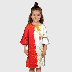 Платье клеш для девочки Fc monaco фк монако краска, цвет: 3D-принт — фото 2