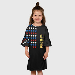 Платье клеш для девочки Дагестан 05 RUS, цвет: 3D-принт — фото 2