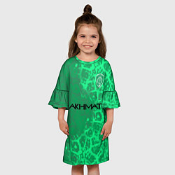 Платье клеш для девочки Фанат ФК Ахмат, цвет: 3D-принт — фото 2