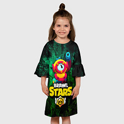 Платье клеш для девочки Otis Отис Brawl Stars, цвет: 3D-принт — фото 2