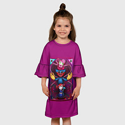 Платье клеш для девочки Poppy Playtime - Chapter 2 персонажи, цвет: 3D-принт — фото 2