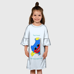 Платье клеш для девочки POPPY PLAYTIME HAGGY WAGGY that friend, цвет: 3D-принт — фото 2