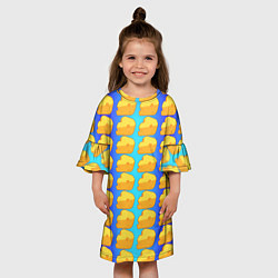 Платье клеш для девочки Сыр сыр сыр, цвет: 3D-принт — фото 2
