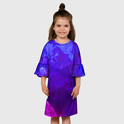 Платье клеш для девочки Циклон Красок, цвет: 3D-принт — фото 2