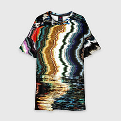 Платье клеш для девочки Glitch pattern - fashion trend, цвет: 3D-принт