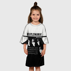 Платье клеш для девочки With The Beatles Битломания, цвет: 3D-принт — фото 2