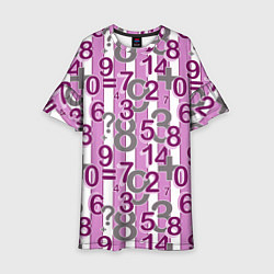 Детское платье Бело-розовый узор Арифметика