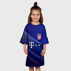 Платье клеш для девочки Bayern munchen Абстракция, цвет: 3D-принт — фото 2