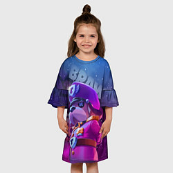 Платье клеш для девочки Галактический генерал Гавс Brawl Stars, цвет: 3D-принт — фото 2
