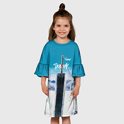 Платье клеш для девочки Берсерк Меч Воткнут В Землю, цвет: 3D-принт — фото 2