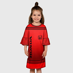 Платье клеш для девочки Хонда - спорт, цвет: 3D-принт — фото 2