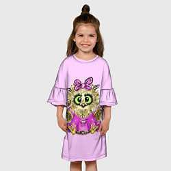 Платье клеш для девочки Совушка бейби, цвет: 3D-принт — фото 2
