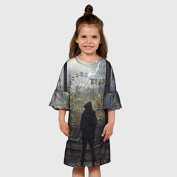 Платье клеш для девочки STALKER Смотрит На Колесо Обозрения, цвет: 3D-принт — фото 2