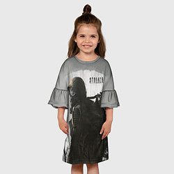 Платье клеш для девочки STALKER Вертолёты и РЛС Дуга, цвет: 3D-принт — фото 2