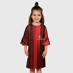 Платье клеш для девочки Citroёn - абстракция, цвет: 3D-принт — фото 2