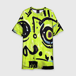 Платье клеш для девочки Уличное творчество - граффити, цвет: 3D-принт