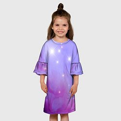 Платье клеш для девочки Космическое одеяло, цвет: 3D-принт — фото 2