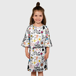 Платье клеш для девочки Funny holiday, цвет: 3D-принт — фото 2