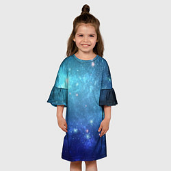 Платье клеш для девочки Ледяная туманность, цвет: 3D-принт — фото 2