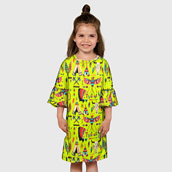 Платье клеш для девочки National indian items, цвет: 3D-принт — фото 2