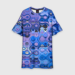 Платье клеш для девочки Blurring colors, цвет: 3D-принт