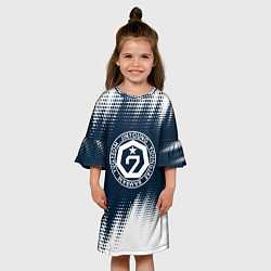 Платье клеш для девочки Got7 - абстракция, цвет: 3D-принт — фото 2