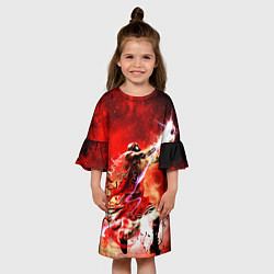 Платье клеш для девочки Jordan Graffiti Art, цвет: 3D-принт — фото 2