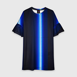 Детское платье Неоновое синее свечение