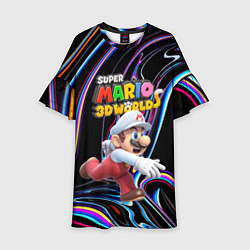 Платье клеш для девочки Super Mario 3D World - Video game - Nintendo, цвет: 3D-принт