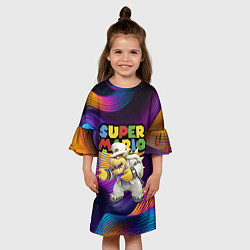 Платье клеш для девочки Super Mario - Bowser - Nintendo, цвет: 3D-принт — фото 2
