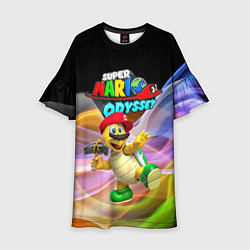 Платье клеш для девочки Super Mario Odyssey - Hero turtle Koopa Troopa, цвет: 3D-принт
