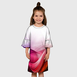 Платье клеш для девочки Кремовый дизайн, цвет: 3D-принт — фото 2
