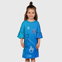Платье клеш для девочки Psg абстракция спорт, цвет: 3D-принт — фото 2
