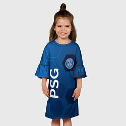 Платье клеш для девочки PSG абстракция, цвет: 3D-принт — фото 2