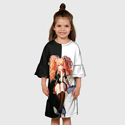 Платье клеш для девочки Джунко Эношима - Danganronpa, цвет: 3D-принт — фото 2