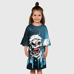Платье клеш для девочки Mummy - crazy face, цвет: 3D-принт — фото 2
