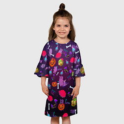 Платье клеш для девочки Это Хэллоуин, цвет: 3D-принт — фото 2