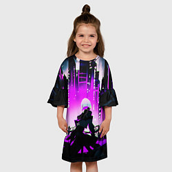 Платье клеш для девочки Люси из аниме Cyberpunk Edgerunners, цвет: 3D-принт — фото 2