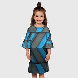 Платье клеш для девочки Излом, цвет: 3D-принт — фото 2
