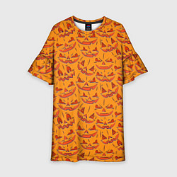 Детское платье Halloween Pumpkin Pattern