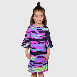 Платье клеш для девочки Lollipop камуфляж, цвет: 3D-принт — фото 2