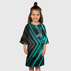 Платье клеш для девочки Daewoo ланос, цвет: 3D-принт — фото 2