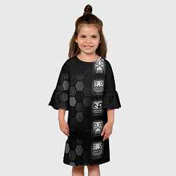 Платье клеш для девочки Geometry Dash game, цвет: 3D-принт — фото 2