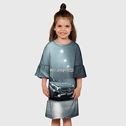 Платье клеш для девочки Mercedes AMG - Motorsport, цвет: 3D-принт — фото 2