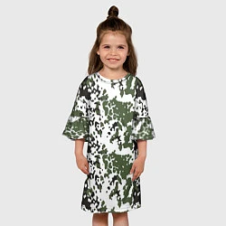 Платье клеш для девочки Камуфляж M-84 Snow, цвет: 3D-принт — фото 2