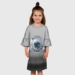Платье клеш для девочки Buick Wildcat - emblem, цвет: 3D-принт — фото 2