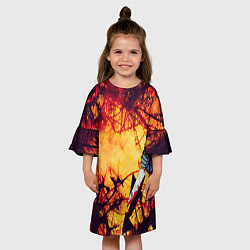 Платье клеш для девочки В ночь на Хэллоуин, цвет: 3D-принт — фото 2