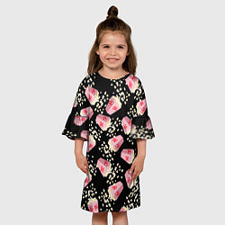 Платье клеш для девочки Попкорн, цвет: 3D-принт — фото 2